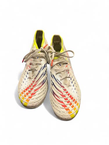 Used Adidas PREDTOR Soccer Cleats White Youth 08.0 11863-S000023411
