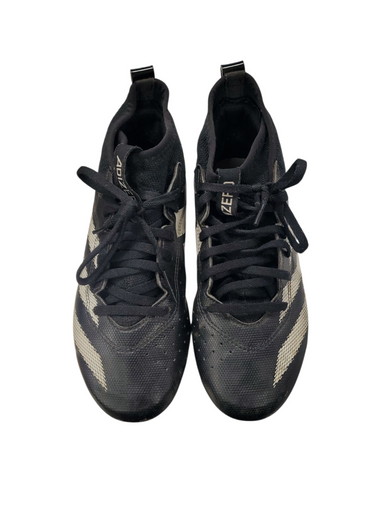 Used Adidas ADIZERO Jr FB Cleats Black Junior 04.5 11863-S000023422