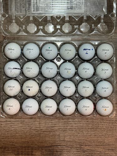 24 Titleist Pro V1 Golf Balls - 4A Near-Mint Condition