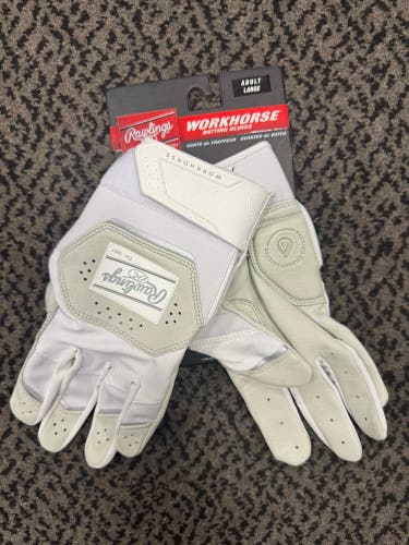 Large Rawlings Workhorse Batting Gloves (New)