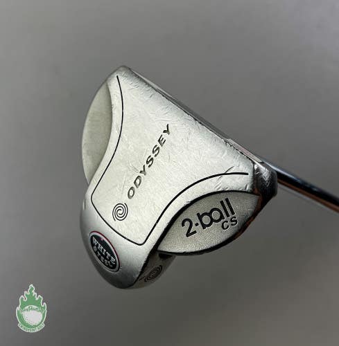 Used Right Handed Odyssey White Steel 2-Ball CS 38.25" Putter Steel Golf Club