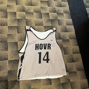 #14 Men's XL Hovr reversible gray and white jersey