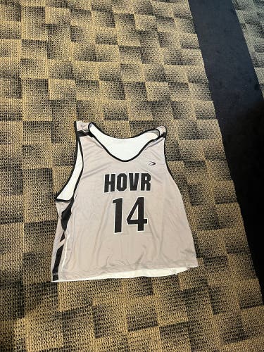 #14 Men's XL Hovr reversible gray and white jersey