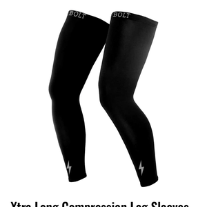 NWOT Bruce BOLT LEG compression Sleeves* FREE& FAsT shipping Classic Black - Catcher LEGS