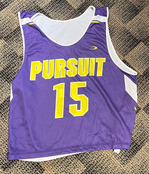 #15 Pursuit Men's Reversible White and Purple Jersey