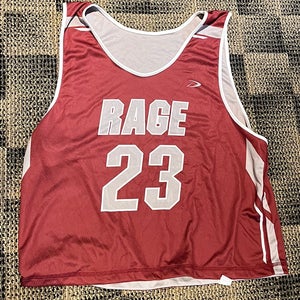 #23 Rage Men's Reversible Gray and Maroon Jersey