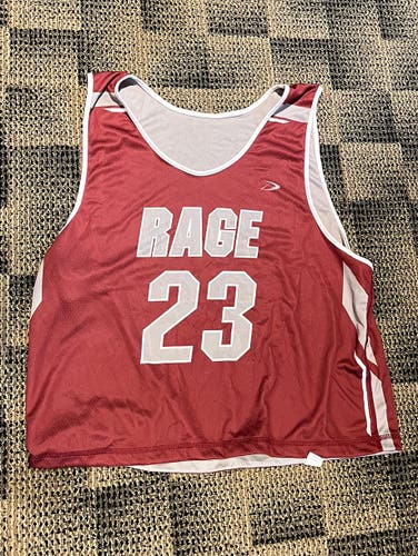 #23 Rage Men's Reversible Gray and Maroon Jersey