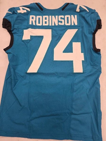 Jaguars CAM ROBINSON Game Used GU Football Jersey 11-12-23 vs Ravens TEAL