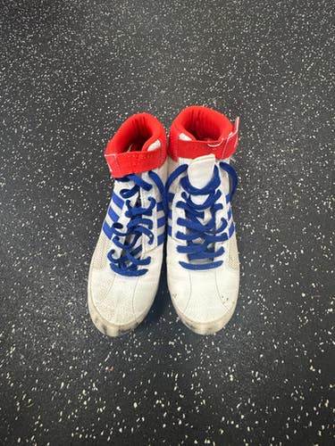 Used Adidas Wrestling Shoes White Senior 5.5 11849-S000030956