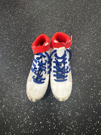 Used Adidas Wrestling Shoes White Senior 5.5 11849-S000030956