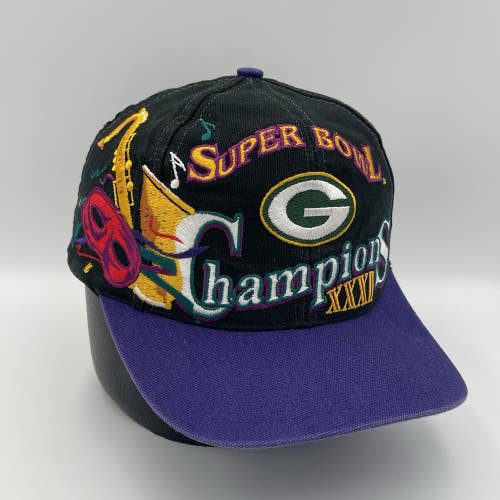 Vintage Logo Athletic Super Bowl XXXI Green Bay Packers NFL Snapback Hat Cap