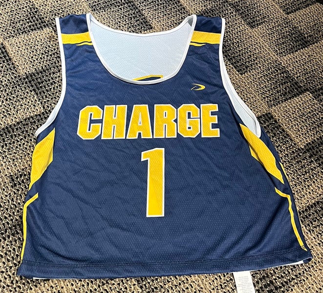 #1 Charge Men's Reversible White and Navy Jersey