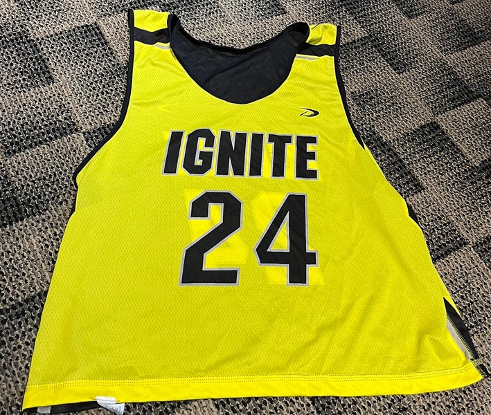 #24 Ignite Men's Reversible Black and Yellow Jersey