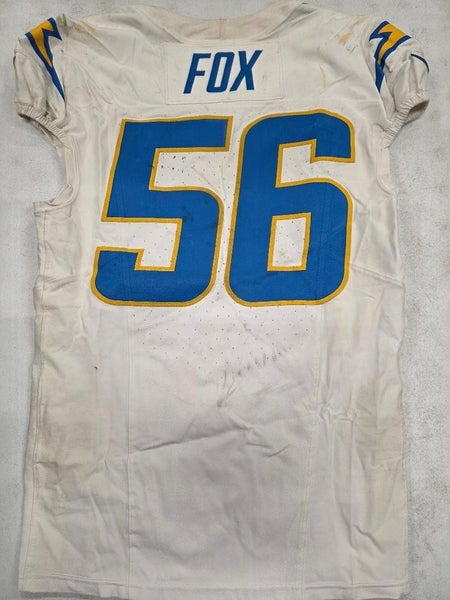 Chargers MORGAN FOX Game Used GU Football Jersey 10-13-24 vs Broncos WHITE