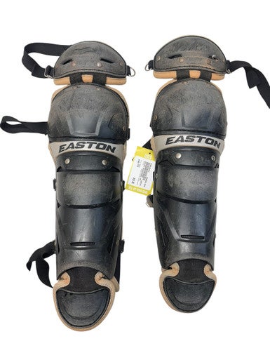 Used Easton EASTON SHINGUARDS Catchers Leg Guards Black Youth 11835-S000195813