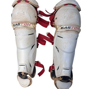 Used Easton JEN SCHRO VERY BEST SHINS Catchers Leg Guards White Intermed 11835-S000196587