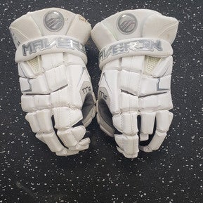 Used Maverik M4 Lacrosse Gloves Mens White 13" 11849-S000030878