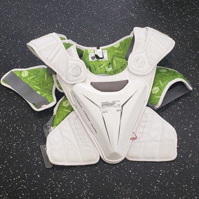 Used Maverik M5 EKG Lacrosse Shoulder Pads White LG 11849-S000030882