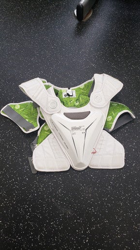 Used Maverik M5 EKG Lacrosse Shoulder Pads White LG 11849-S000030882