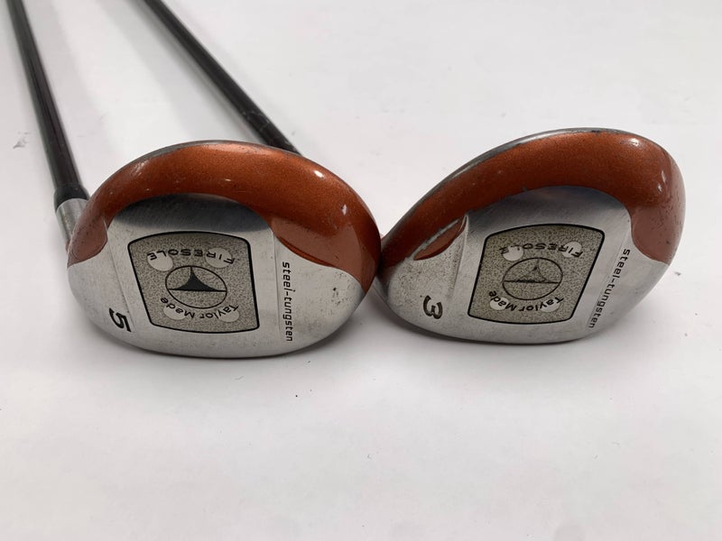 TaylorMade Firesole 3 & 5 Fairway Wood Set 15* 18* Bubble R-80 Regular Mens RH