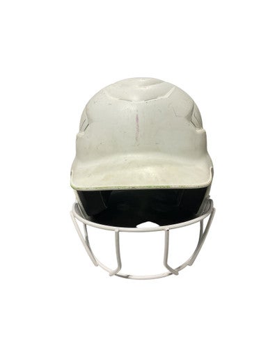 Used MLB SB HELMET Batting Helmet w/Mask White One Size 11834-S000039106