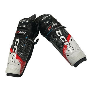 Used CCM FT 680 SHIN GUARDS Junior Shin Guards Black 12" 11834-S000039128