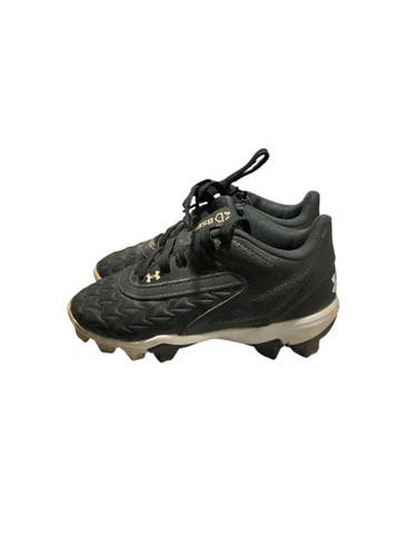 Used Under Armour BLACK BASEBALL CLEAT BB/SB Cleats Black Youth 12.0 11834-S000039184