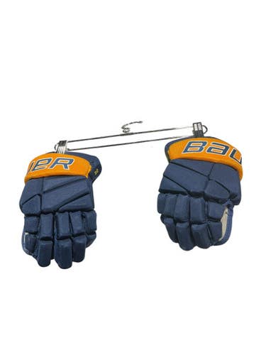 Used Bauer BAUER BLUE HOCKEY GLOVES Senior Gloves Navy Blue 10" 11834-S000039254