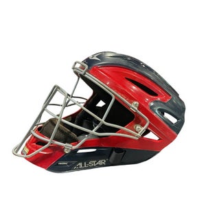 Used All-Star RWB Catchers Helmet w/Mask Red One Size 11834-S000039335