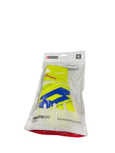 Used Lotto YELLOW GOALIE Soccer Goalie Gloves Yellow 4 11834-S000039360