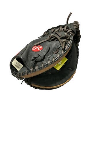 Used Rawlings PREMIUM SERIES CATCHERS MITT BB/SB Catchers RH Throw Black 32 1/2" 11834-S000039446