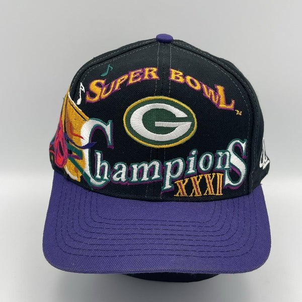 Vintage Logo Athletic Super Bowl XXXI Green Bay Packers NFL Snapback Hat Cap