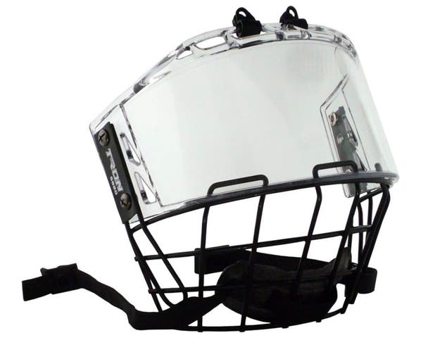 TronX S920 Senior Full Hockey Helmet Cage/Shield Clear Certified Anti-Fog/Anti-Scratch Combo Hybrid