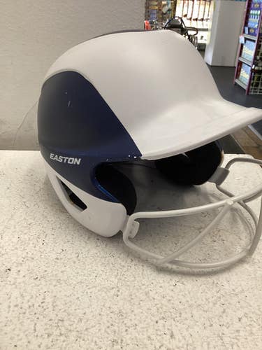 Used Easton BATTING HELMET Batting Helmet w/Mask Navy Blue MD 11443-S000197190