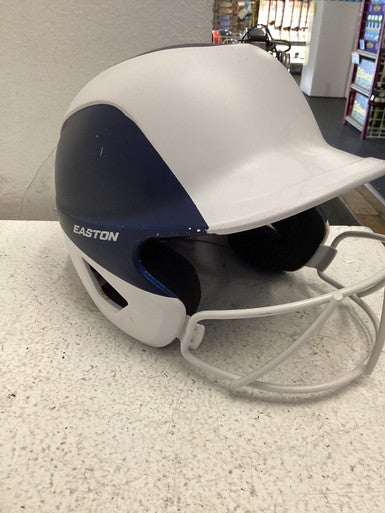 Used Easton BATTING HELMET Batting Helmet w/Mask Navy Blue MD 11443-S000197190