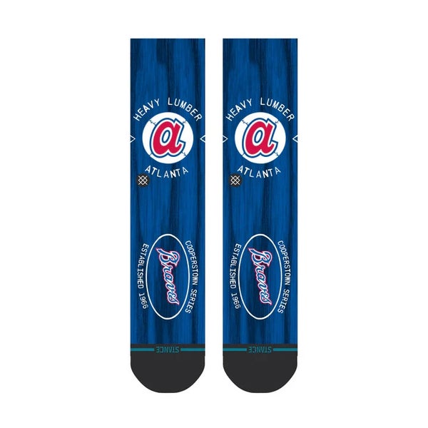 Stance Atlanta Braves Lumber ATL Cooperstown MLB Crew Socks Large 9-13