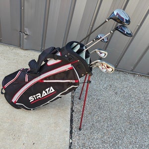 Callaway Strata Mens 10 Piece Regular Complete Golf Set Stand Bag Left Handed