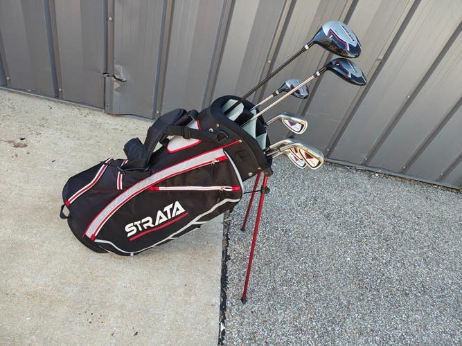 Callaway Strata Mens 10 Piece Regular Complete Golf Set Stand Bag Left Handed