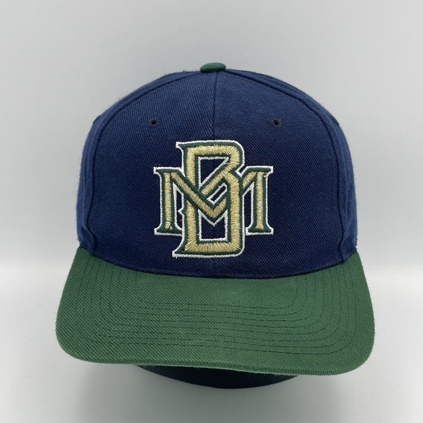 Vintage 90s Milwaukee Brewers Sports Specialties Plain Logo Snapback Hat Rare