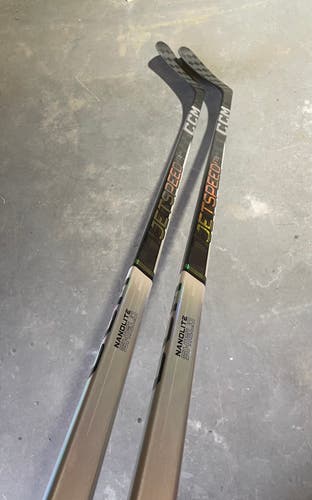 CCM JETSPEED FT6 PRO 2 PACK Pro Stock Hockey Stick Grip P90T 75 Flex Left 85673