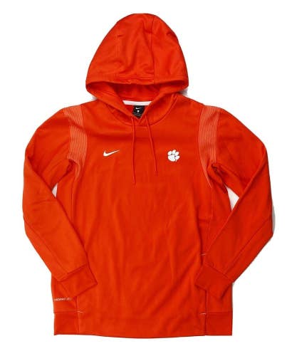 Nike Clemson Tigers Sideline Gear Therma Pullover Hoodie Men's L Orange CW3490