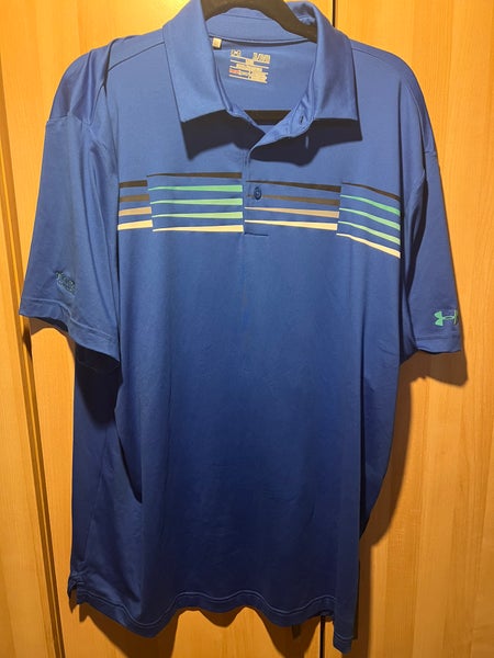 Under Armour Men's Blue FireStone Golf Club Polo Shirt Size XXL