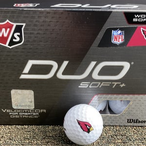 Wilson Staff Duo Soft + NFL Golf Balls Arizona Cardinals 12 Count White Box NEW