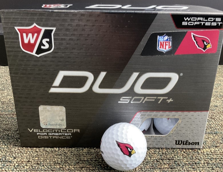 Wilson Staff Duo Soft + NFL Golf Balls Arizona Cardinals 12 Count White Box NEW