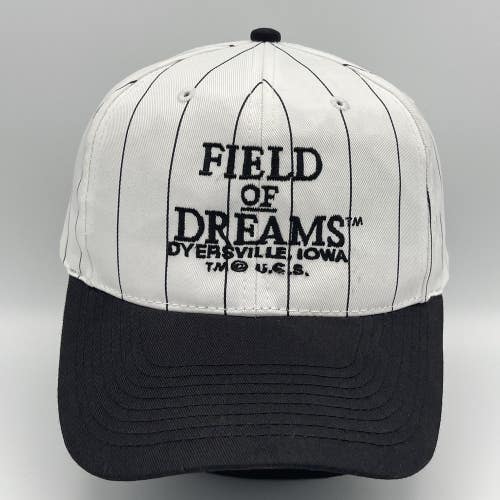 Vintage Field Of Dreams Hat Cap Snapback Pinstripe Baseball 90s Movie Promo