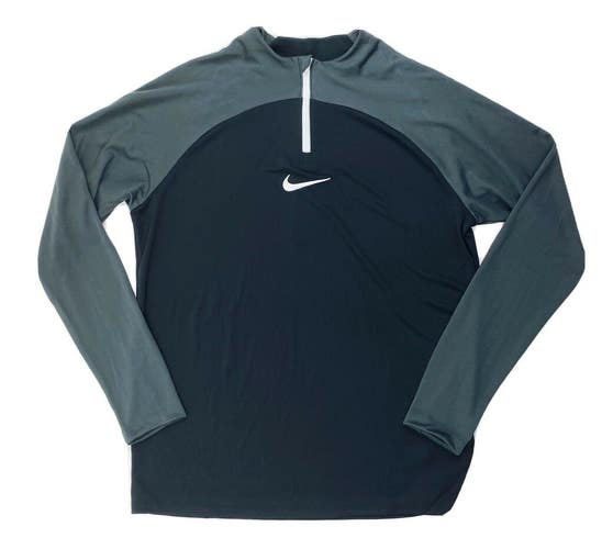 Nike Dri-FIT Academy Pro Drill 1/4 Zip Soccer Top K Men's L Black Gray DH9230