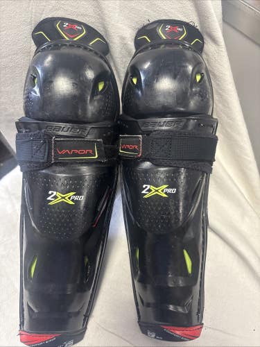 Junior Size 12 Inch Bauer Vapor 2X PRO Ice Hockey Shin Guards Pads