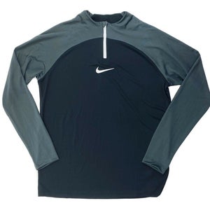 Nike Dri-FIT Academy Pro Drill 1/4 Zip Soccer Top Men's Large Black Gray DH9230