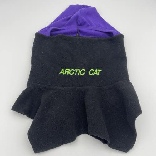 Vintage 90s Arctic Cat Fleece Neck Gator Mock Turtle Winter Snowmobile Balaclava