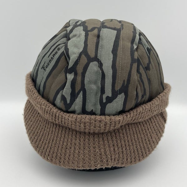 Vintage 1980s Trebark Camouflage Insulated Brimmed Beanie Hunting Hat Cap Rare